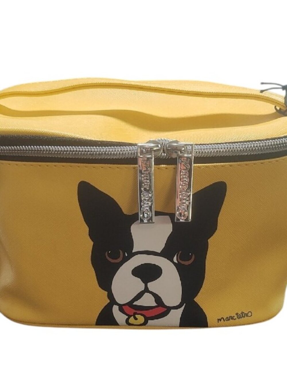 Marc Tetro Yellow Boxer Dog Cosmetic Case NWT - Picture 5 of 5